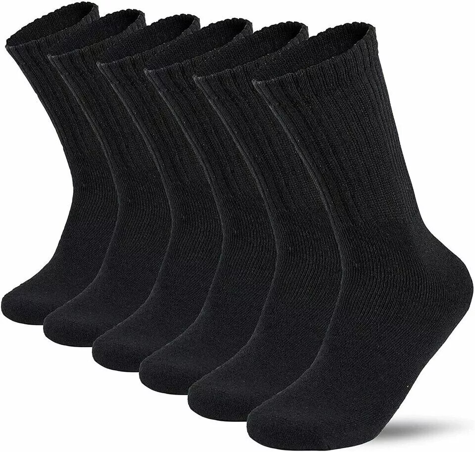 5-100 Dozens wholesale Bulk Lots Mens Solid Sports Cotton Crew Socks 9-11 10-13