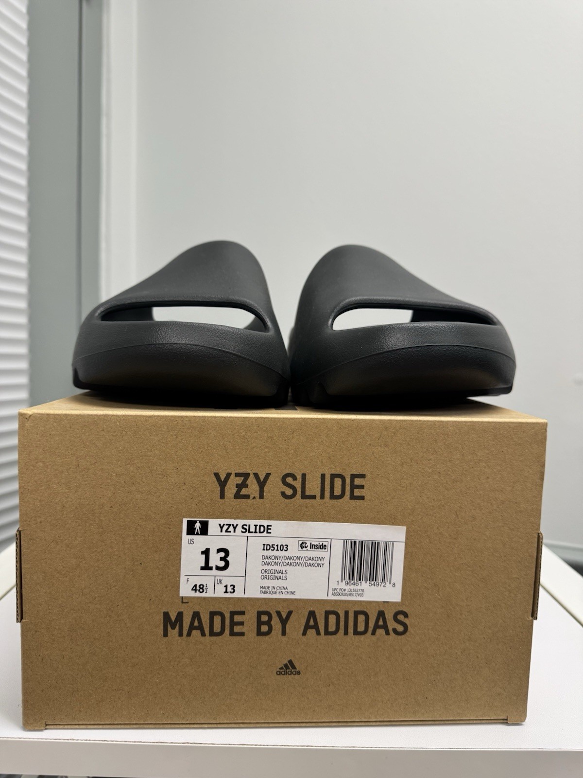 adidas Yeezy Slide Dark Onyx Size 13 BRAND NEW WITH BOX