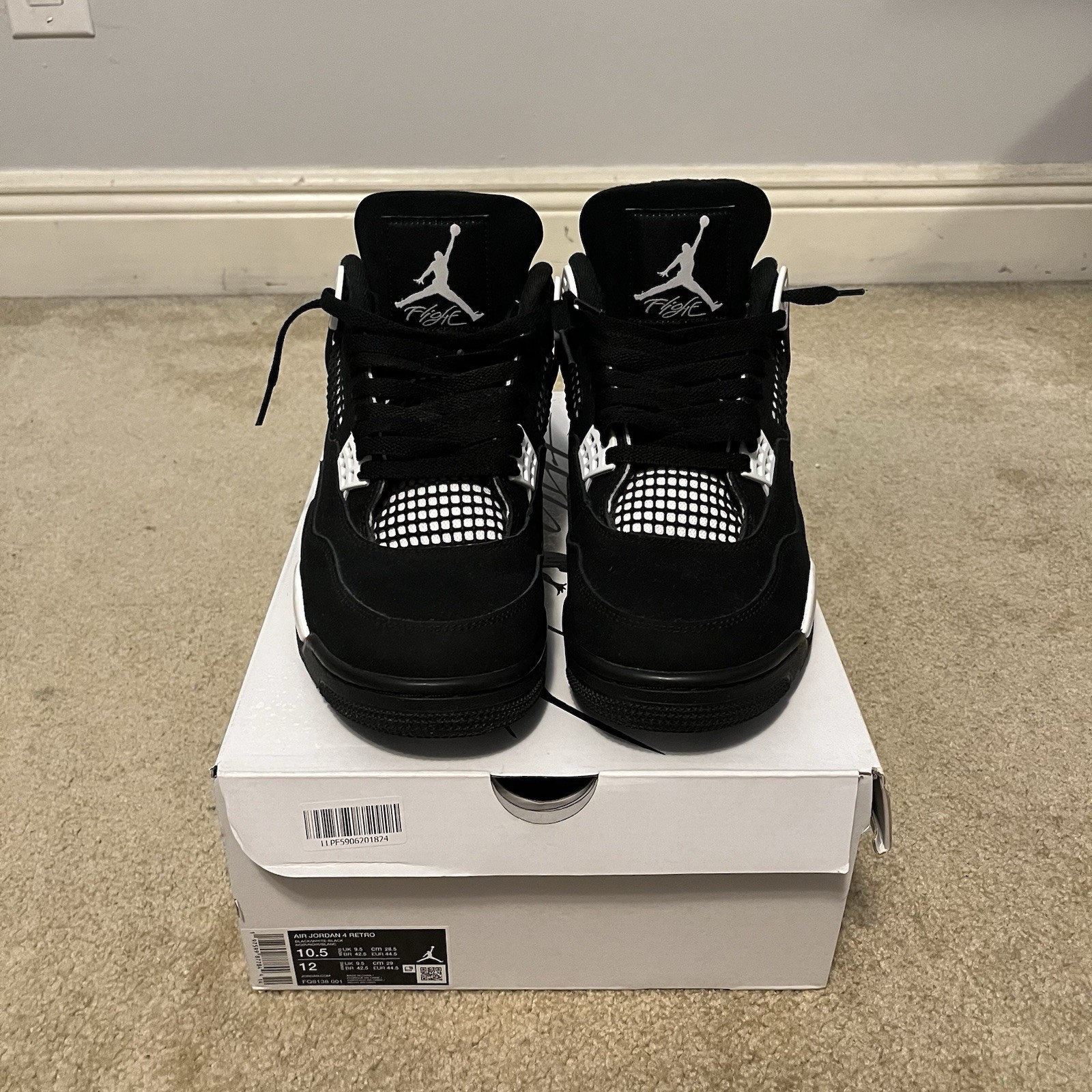 Jordan Air Jordan 4 Retro White Thunder Black/White 2024 FQ8138-001