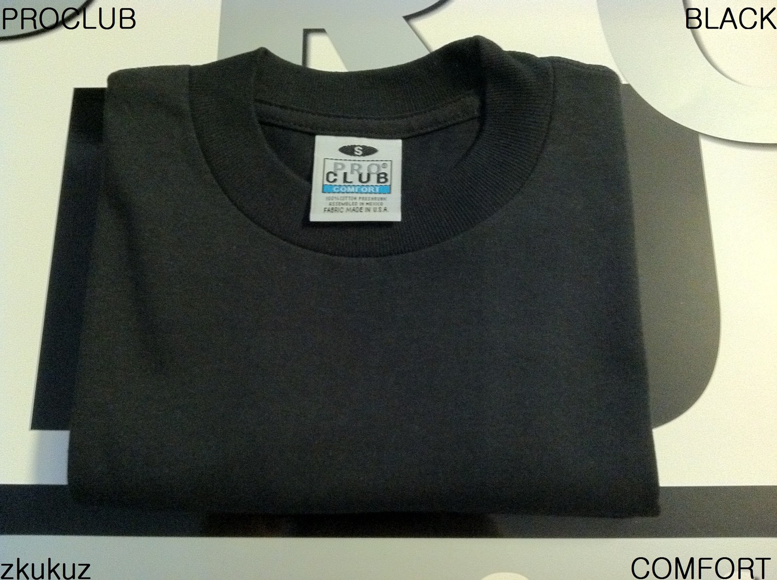 12 NEW PROCLUB COMFORT PLAIN T-SHIRT BLANK BLACK TEE PRO CLUB 2X-LARGE 2XL 12PC
