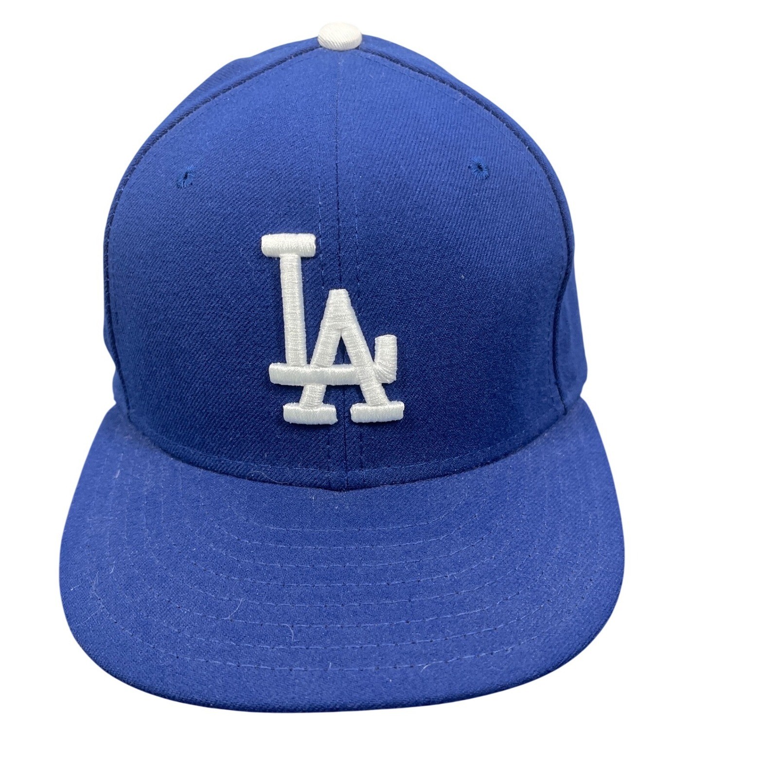 New Era 59FIFTY Los Angeles Dodgers Fitted Hat Blue 7 3/8 MLB On Field Cap
