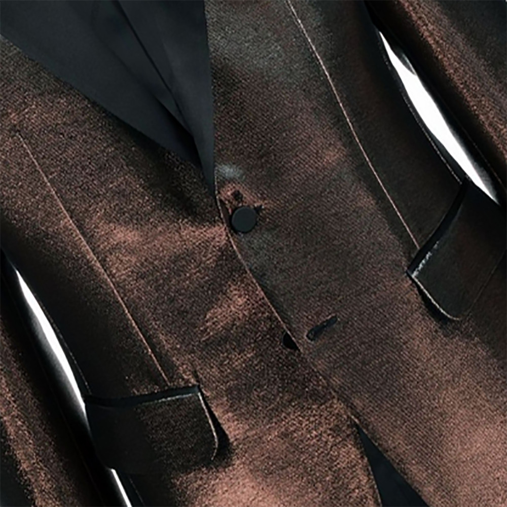 DSQUARED2 Blazer Jacket Two Tone Metallic Silk Bronze Size 48 – RP £1895.00