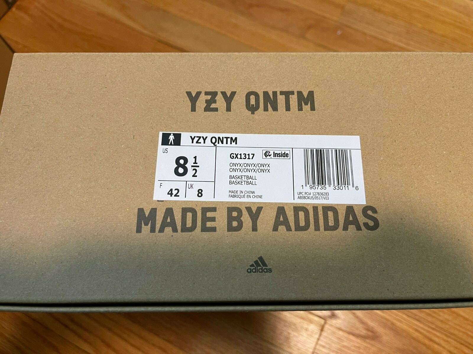 Adidas Yeezy QNTM Onyx – GX1317 – Black – Size 8.5 – NEW
