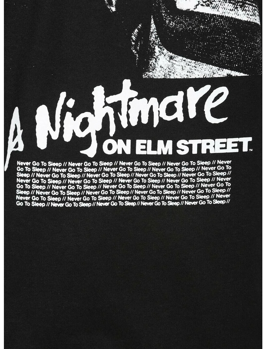 A Nightmare On Elm Street Movie Black & White Freddy Long-Sleeve Tee Shirt New