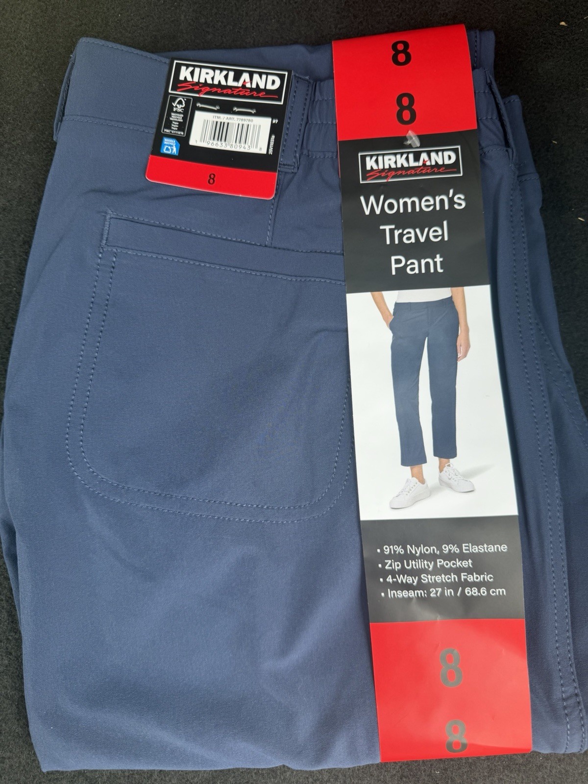 Kirkland Ladies Travel Pants Navy Blue Size 8 | Costco Find | Amazing Fit NEW