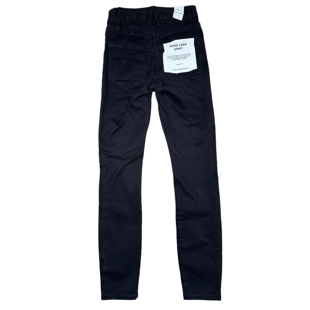 NWT Good American Black Wash Good Legs Crop Size: 00/24