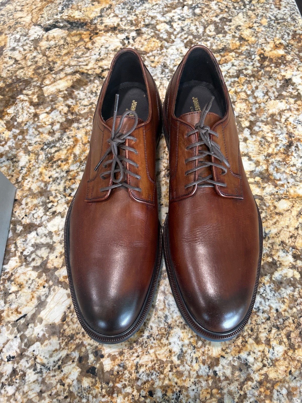 Johnston & Murphy Mens Hartley Brown Derby Shoes Size 13m New with Box