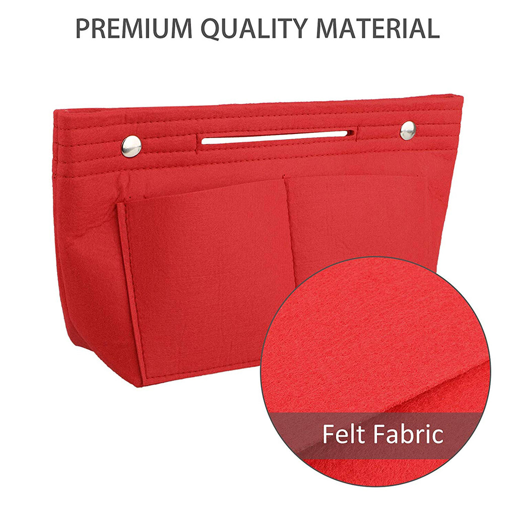 Felt Purse Handbag Organizer Insert Multi pocket Storage Tote Shaper Liner Bag