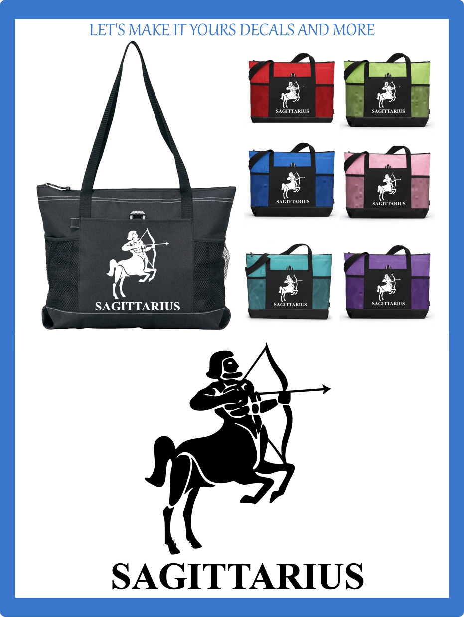 SAGITTARIUS ZODIAC SIGN CUSTOM OVERNIGHT TRAVEL GYM SPORTS BAG SCHOOL TOTE PURSE