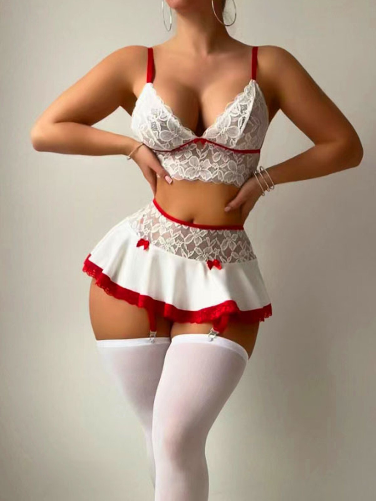 Women’s Sexy-Lingerie G-String Lace Sleepwear Dress Babydoll Nightwear Underwear