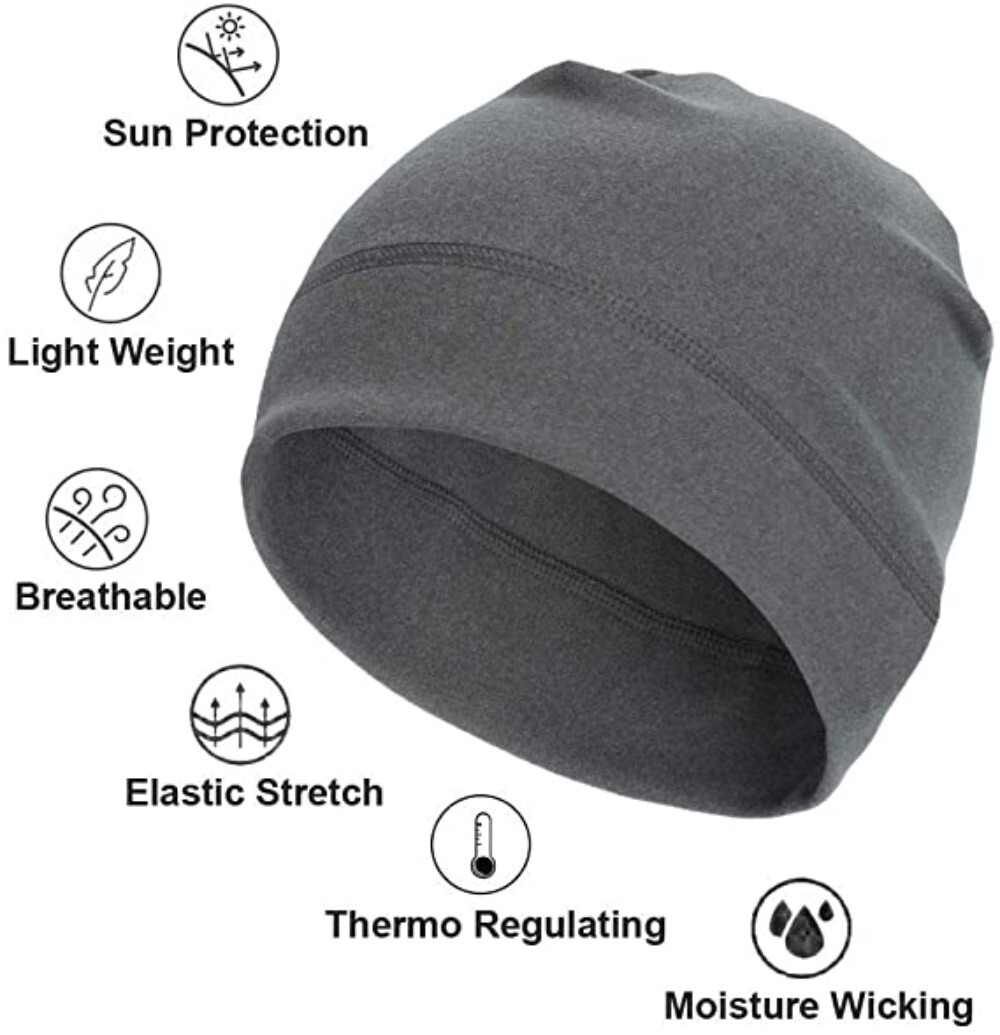 Winter Fleece Windproof Warm Hat Skull Cap Running Beanie Hat for Men Women US
