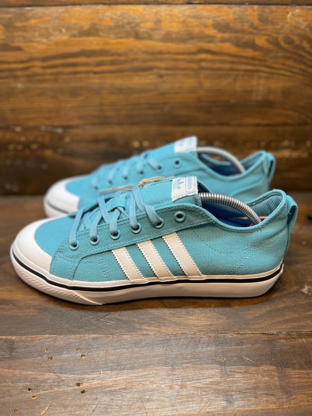 NEW Adidas Nizza Low Advantage Athletic Casual Shoes Blue White Mens Size HP9081