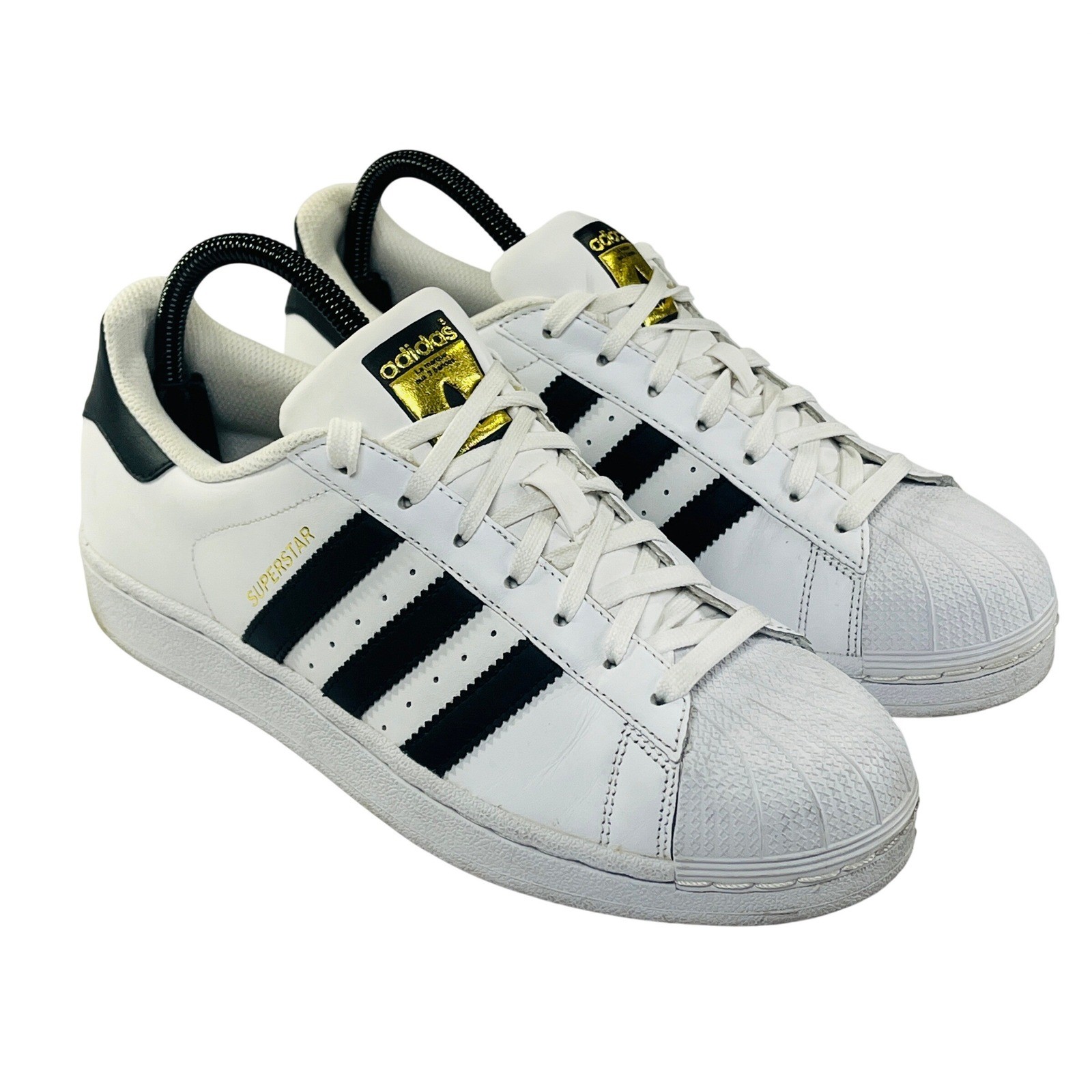 Adidas Originals Superstar Sneakers Mens 8 White Black Gold