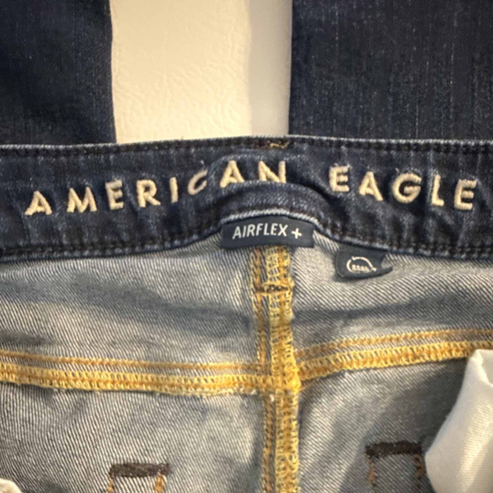 American Eagle Outfitters Men’s Blue Dark Wash Slim Stretch Denim 5-Pocket Jeans