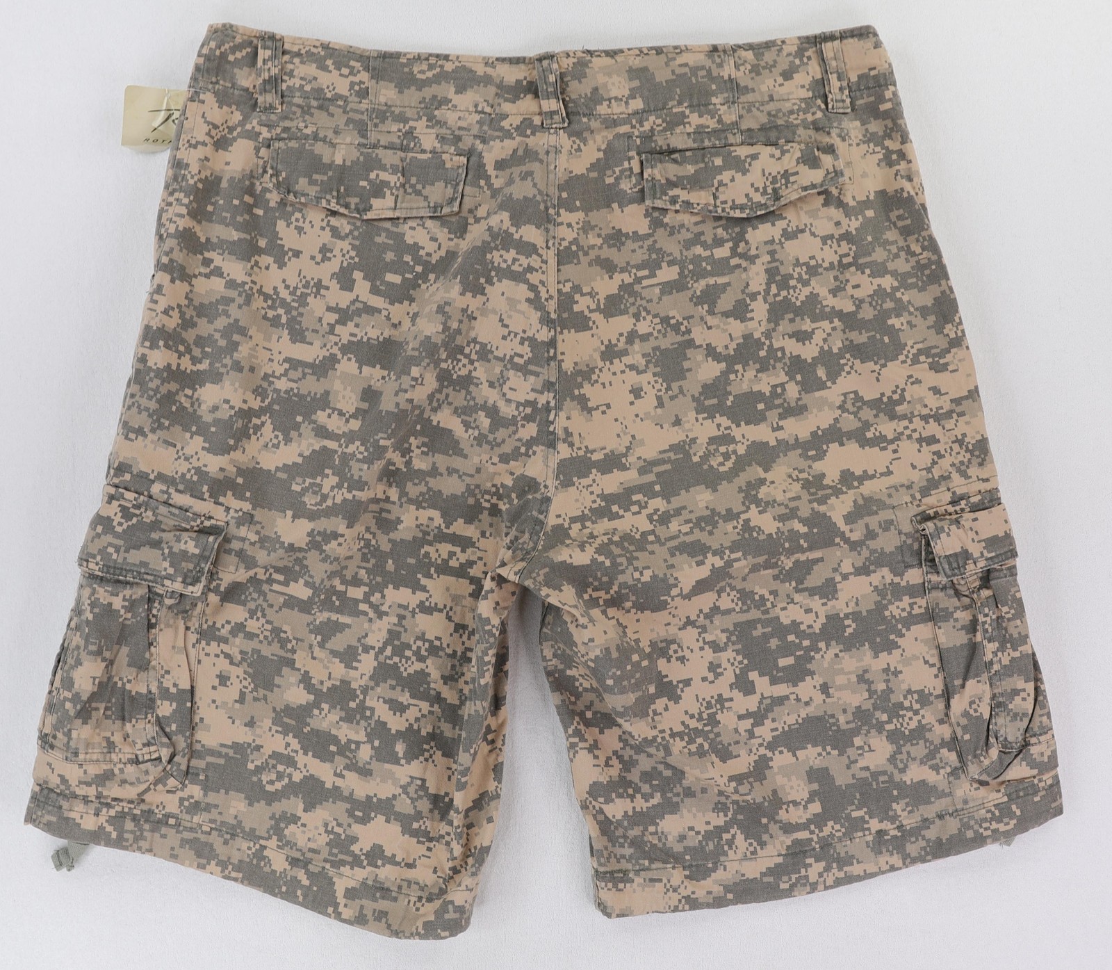 Rothco Infantry Utility Shorts Mens XL Beige Camo Cargo Cotton Army Outdoor NWT