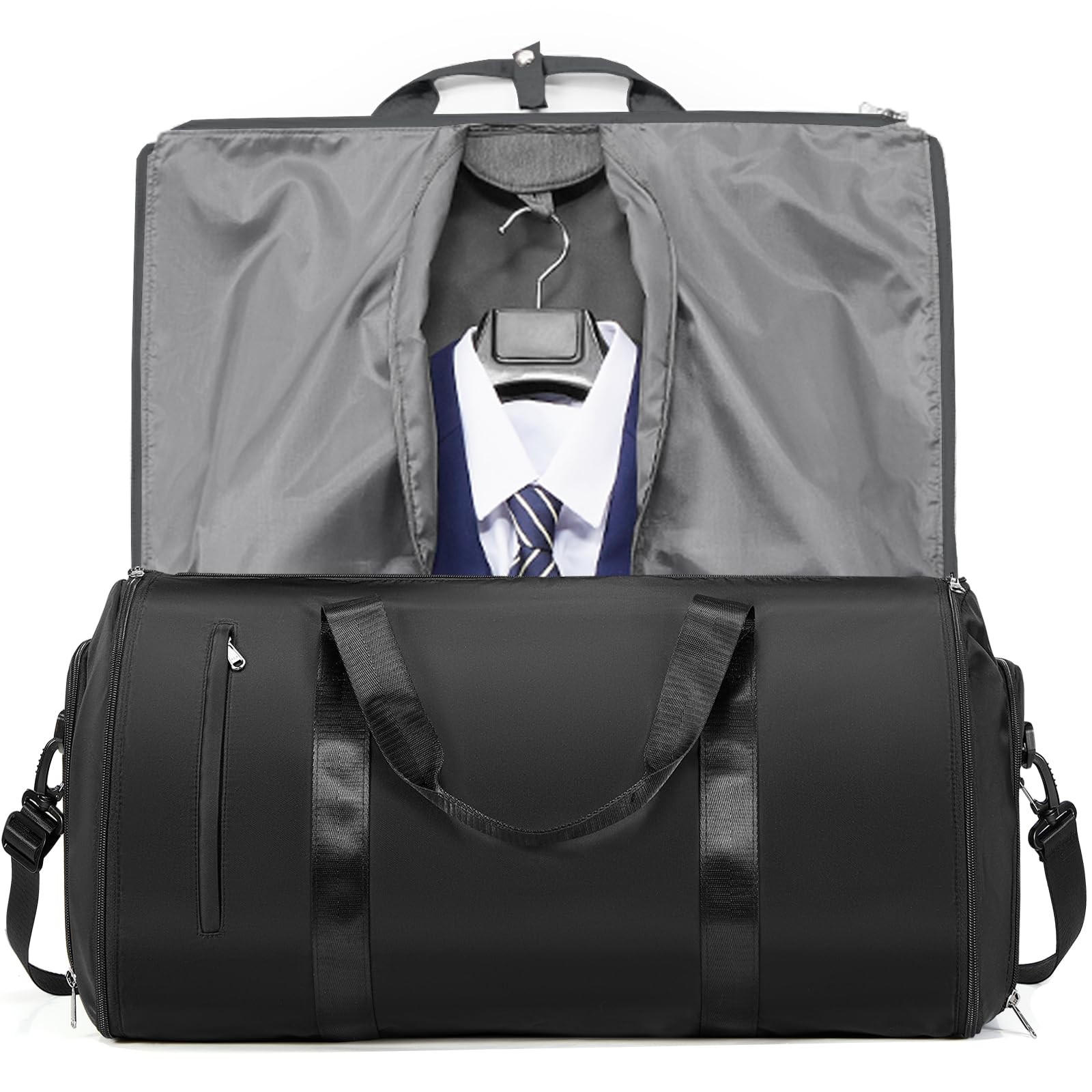 Convertible Garment Bags for Travel Carry On Bag For Men Women Black