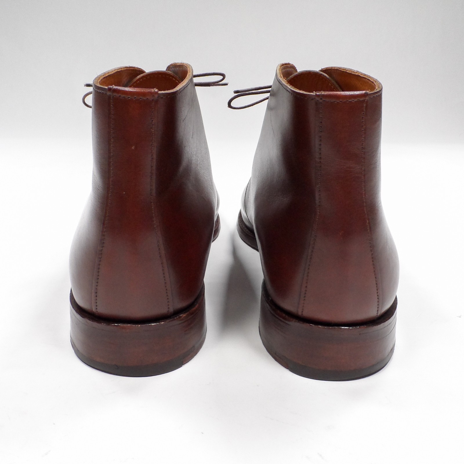 E.T. Wright Masters Collection Brown Leather Chukka Lace Up Ankle Boots – 12 D
