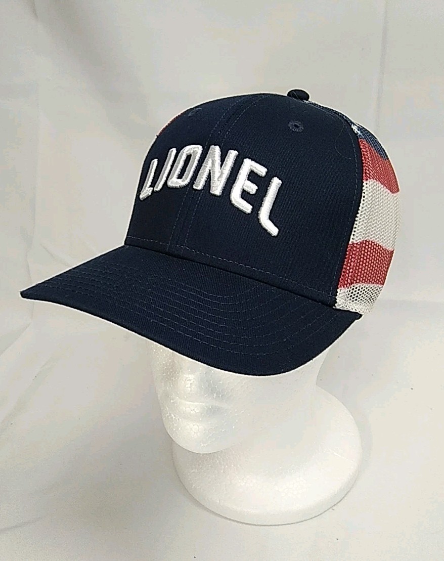 Lionel Trains Hat Adult One Size Adjustable Snapback Patriotic Flag Cap NWT