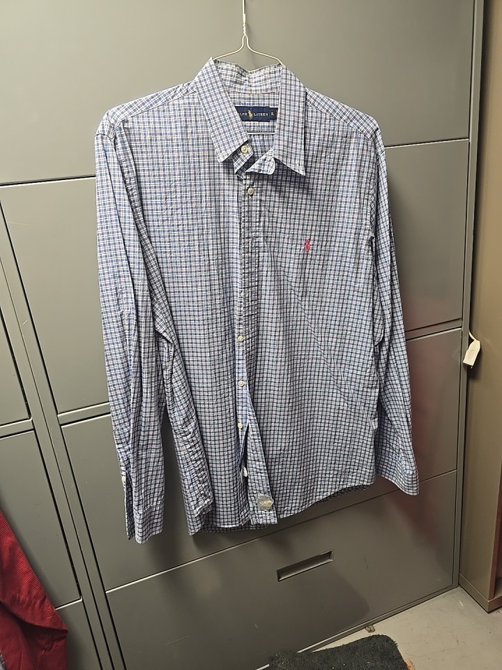 XL Men’s Ralph Lauren Long Sleeve Button Down Shirt Blue White Red Green Plaid