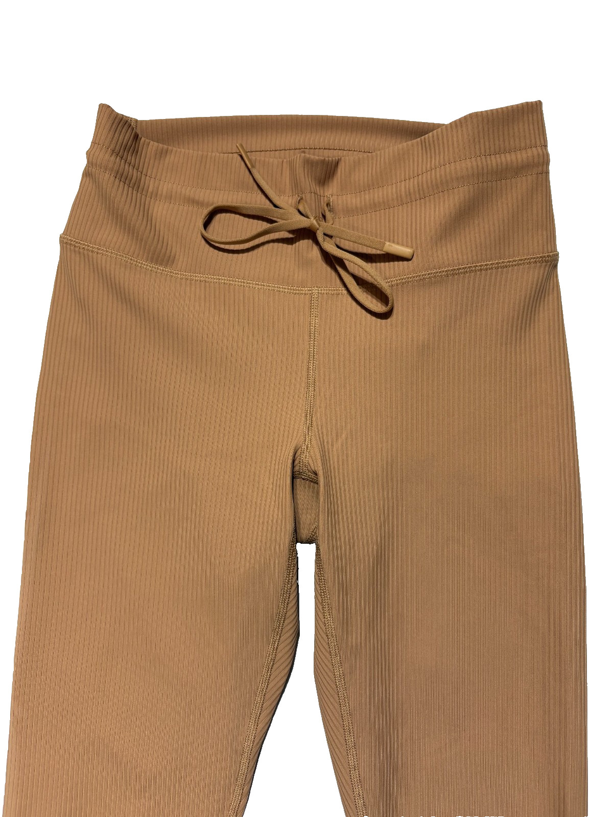 Fabletics Oasis Ribbed High Waisted Leggings Camel Tan Size Medium Earth Tone