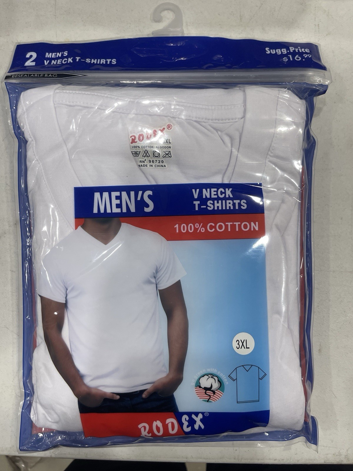 Rodex V Neck T-shirt 100% Cotton All Sizes Available