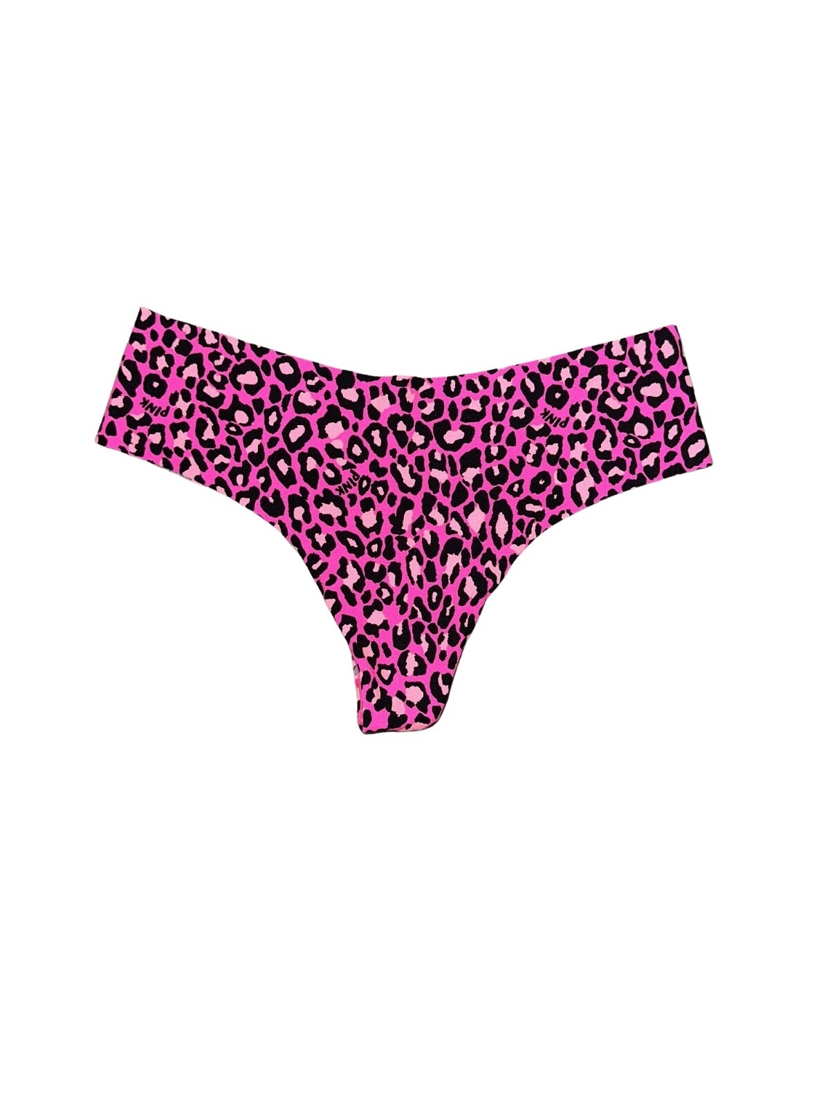 Victoria’s Secret Pink No Show Thong Smooth Panties/Panty Color Pink Leo Nwt