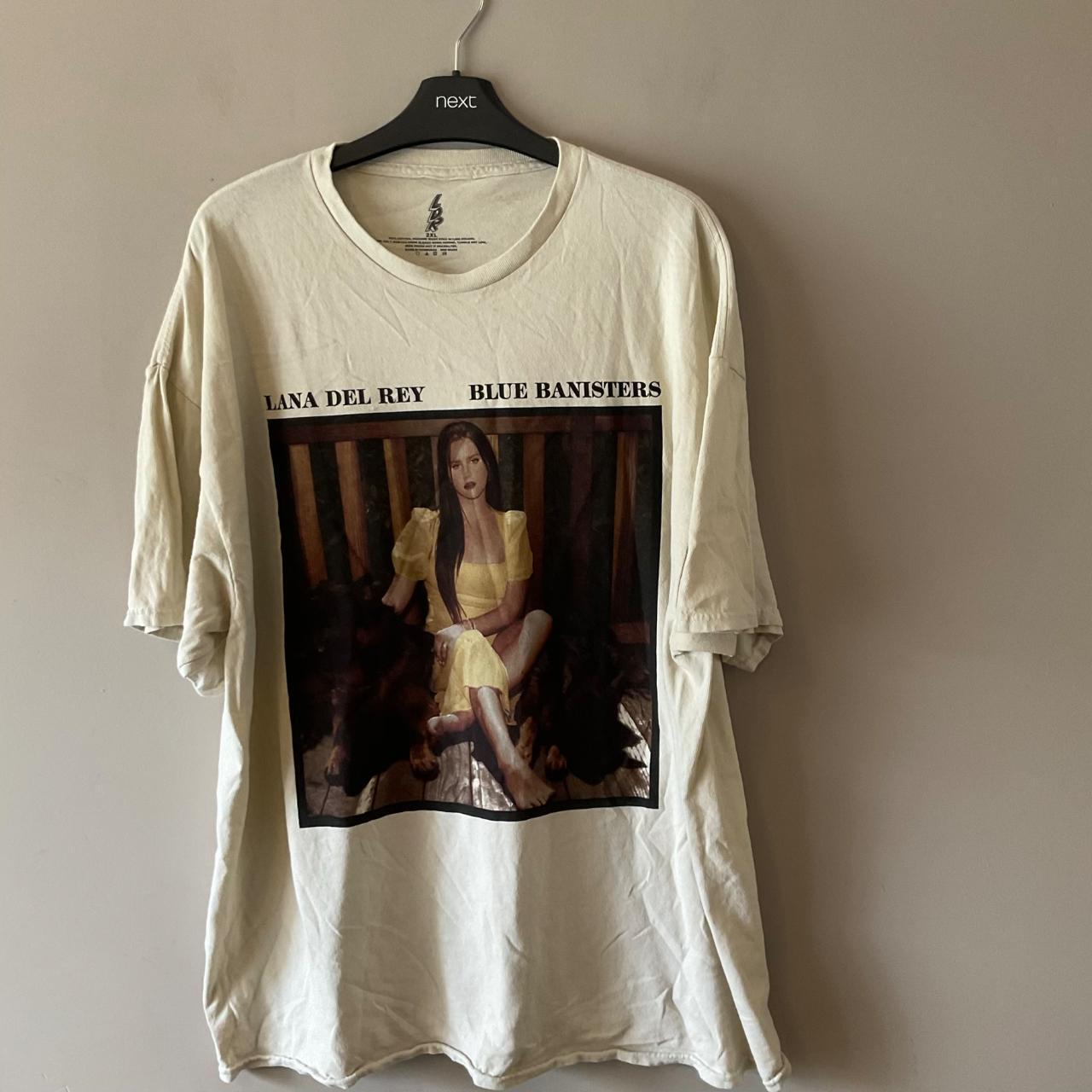 Lana Del Rey Blue Bannisters Cream album t-shirt retro natural color QT2032