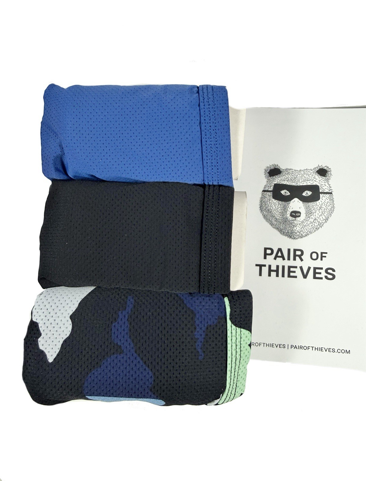 NWT. Pair of Thieves. 3 Pack. Super fit Mesh Briefs. Geometric. MRSP. $30.00