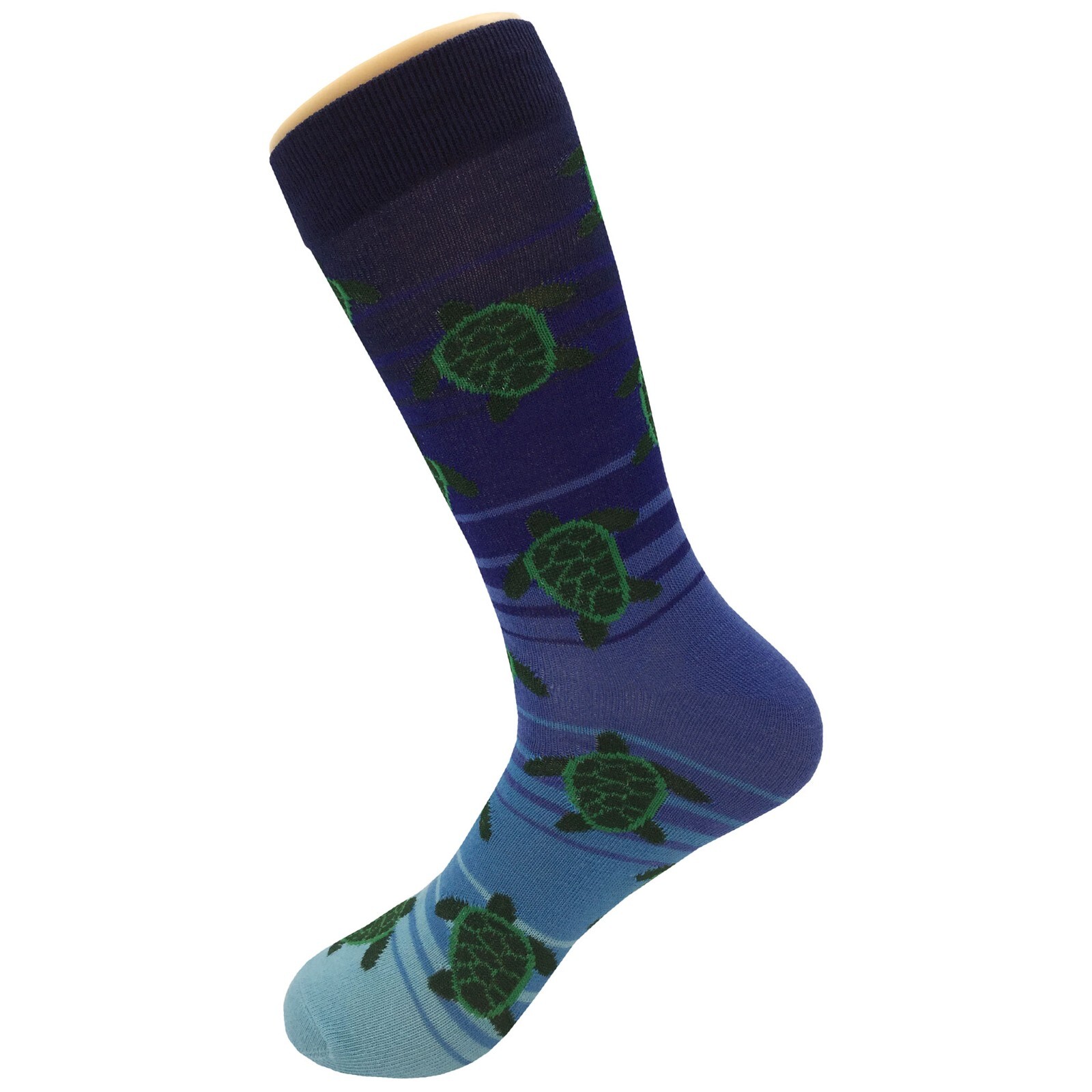 NWT Sea Turtle Dress Socks Novelty Men 8-12 Blue Crazy Fun Sockfly
