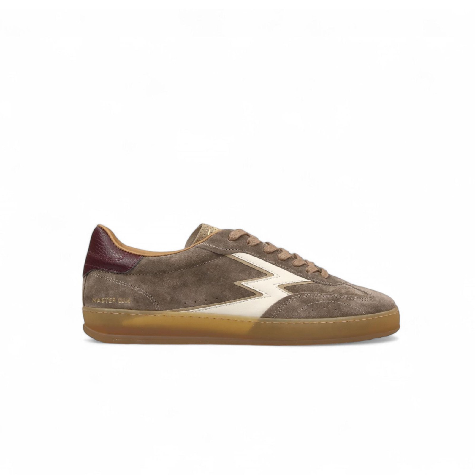 MOACONCEPT men shoes Club handcrafted in Italy sneaker in briar root suede milk
