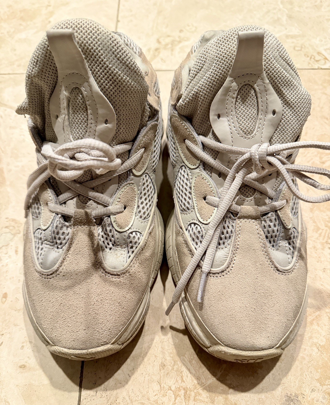 Size 10 Adidas Yeezy 500 Salt Gray Mens Low Top Athletic Sneaker Shoes EE7287