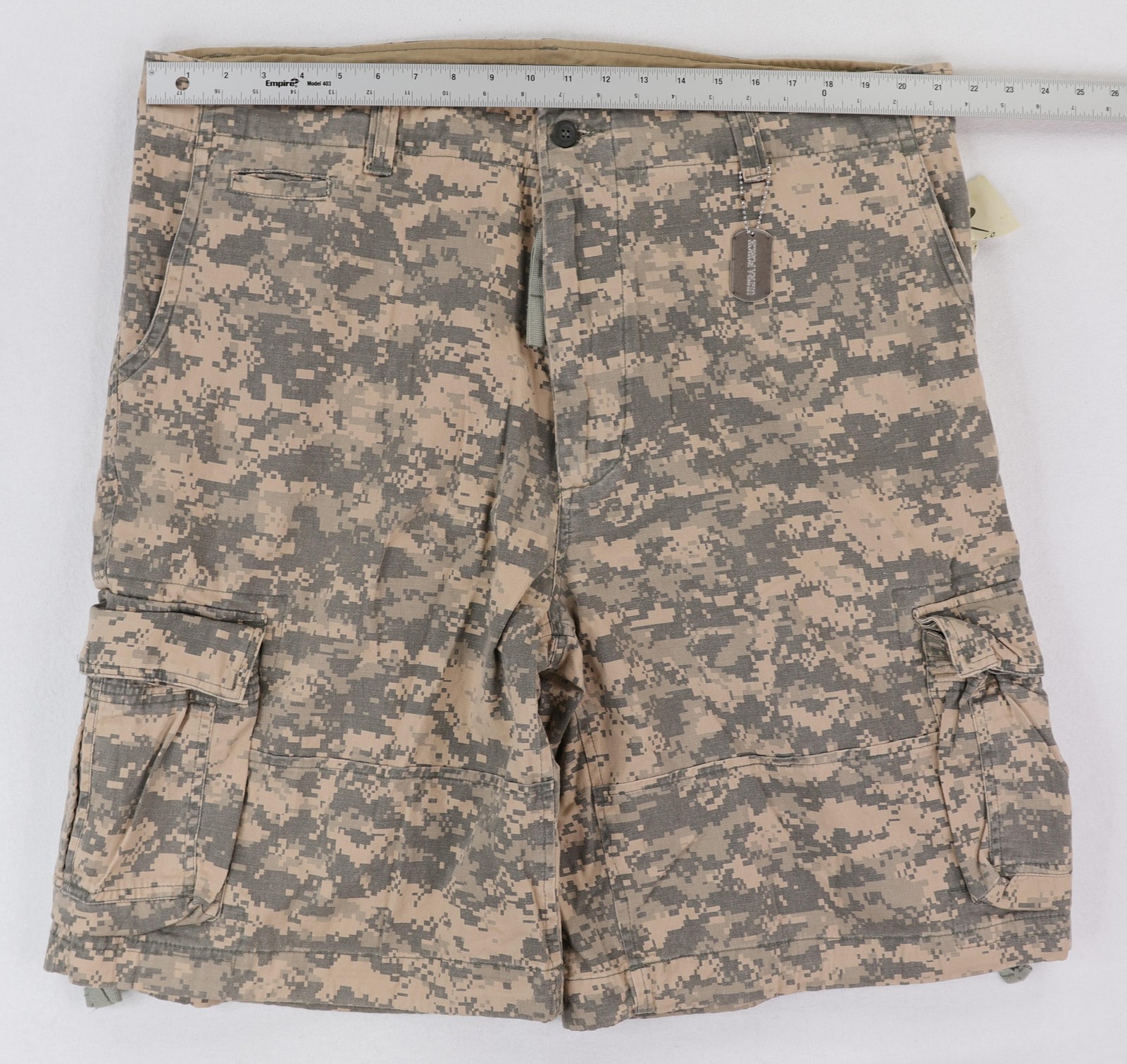 Rothco Infantry Utility Shorts Mens XL Beige Camo Cargo Cotton Army Outdoor NWT