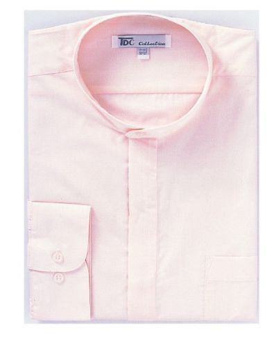 Mens’ mandarin collar ( banded collar) dress shirt by Fotino Landi Style SG01