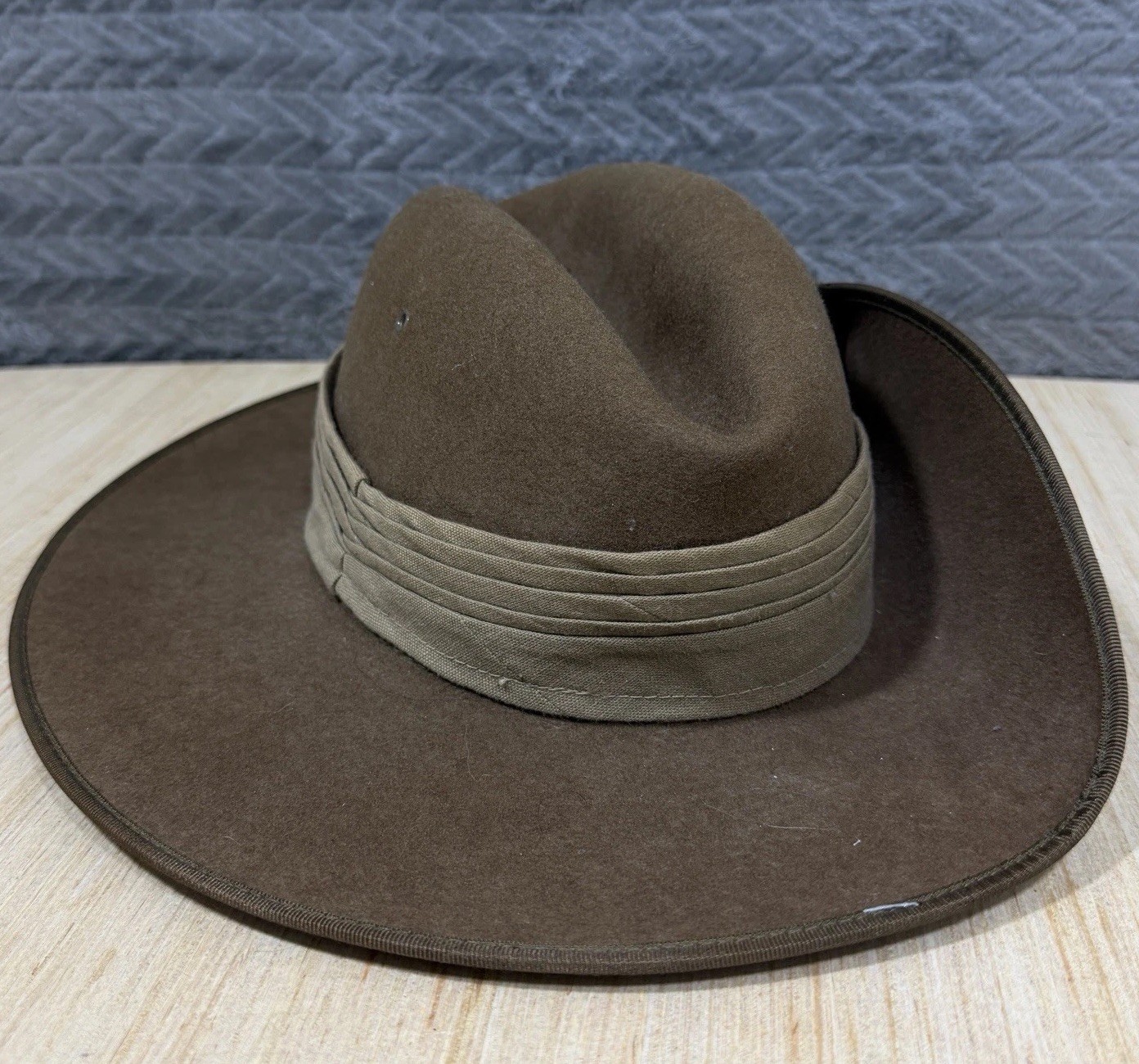Vtg John Bardley And Sons Wool Military Hat Australia Army Slouch Size 7 1/8