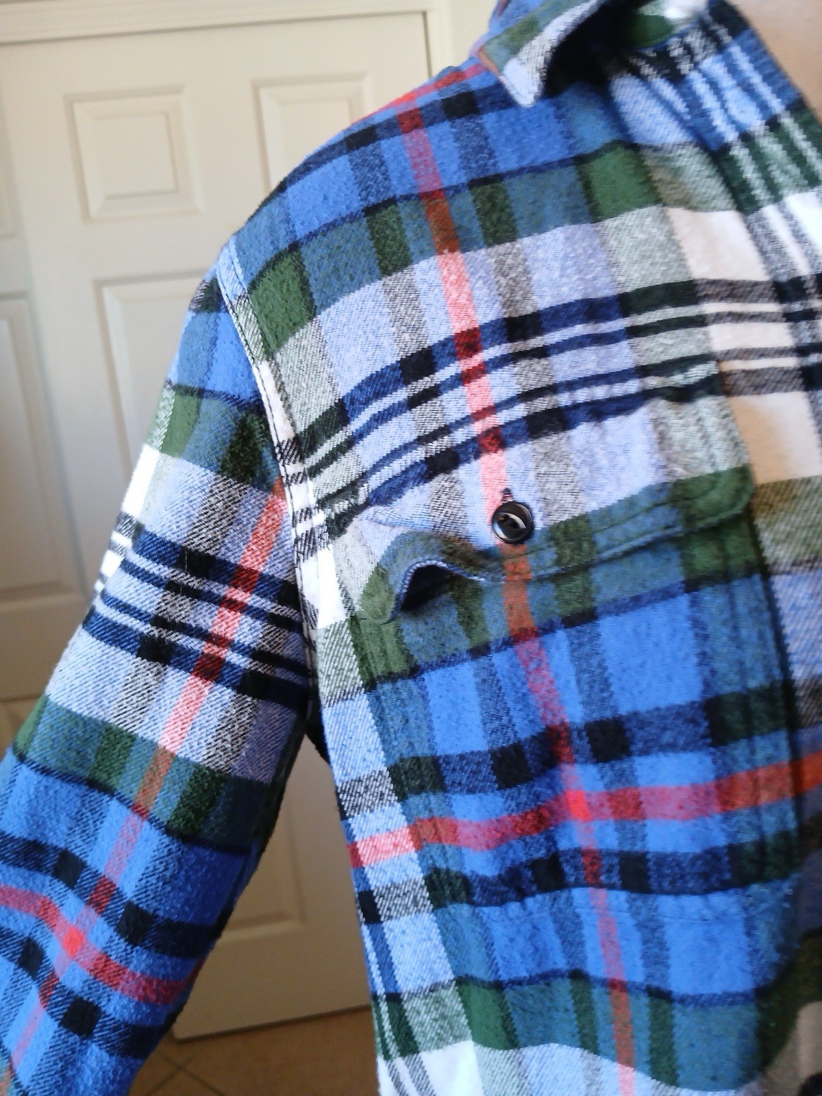 Madewell Womens heavy weight flannel plaid button down shirt Medium Cabin