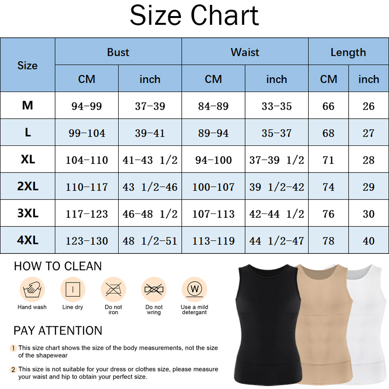 Shaperluv for Men Shaperluv Tank Compression Shirt Gynecomastia Belly Shapewear