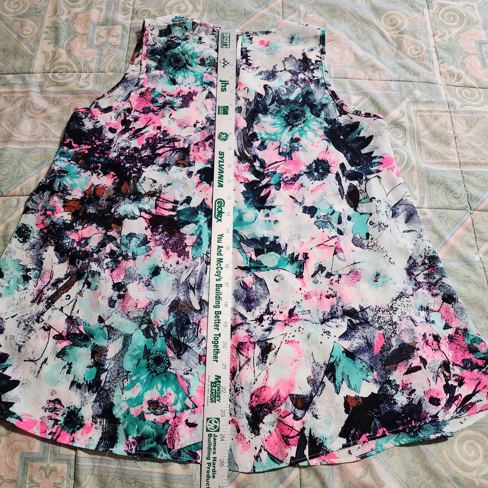 Buddy Love Women’s Size Large Lightweight Semi Sheer Sleeveless Blouse Top