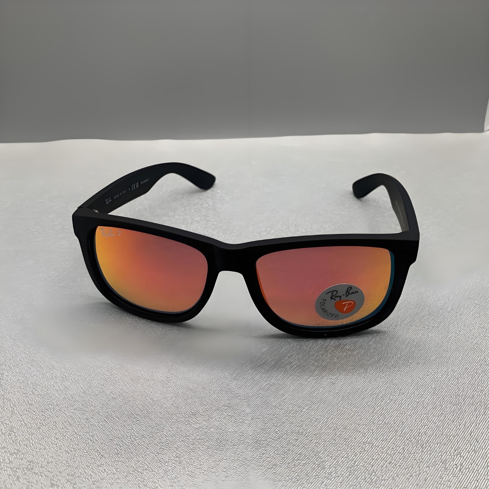 RB4165 Sunglasses Ray-Ban Justin Color Mix Matte Black/Red Mirror Lens 54 mm