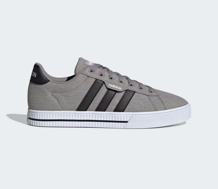 adidas Daily 3.0 Skate Mens Shoes Casual Sneakers Grey Black White FW3270