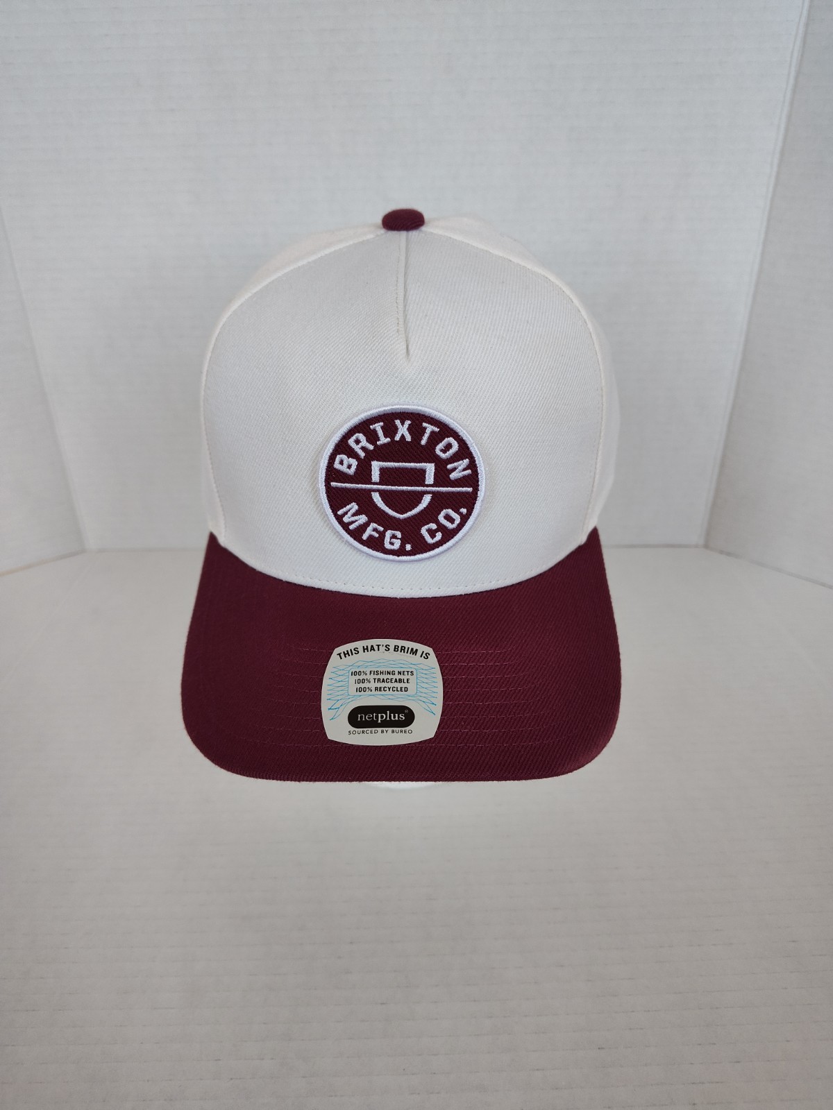 Brixton Crest Port and Off White Netplus Snapback Hat One Size