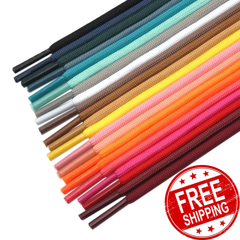 ROUND Shoelaces 80/100/120/140/160cm Color Boot Sport Shoe Laces Sneaker String