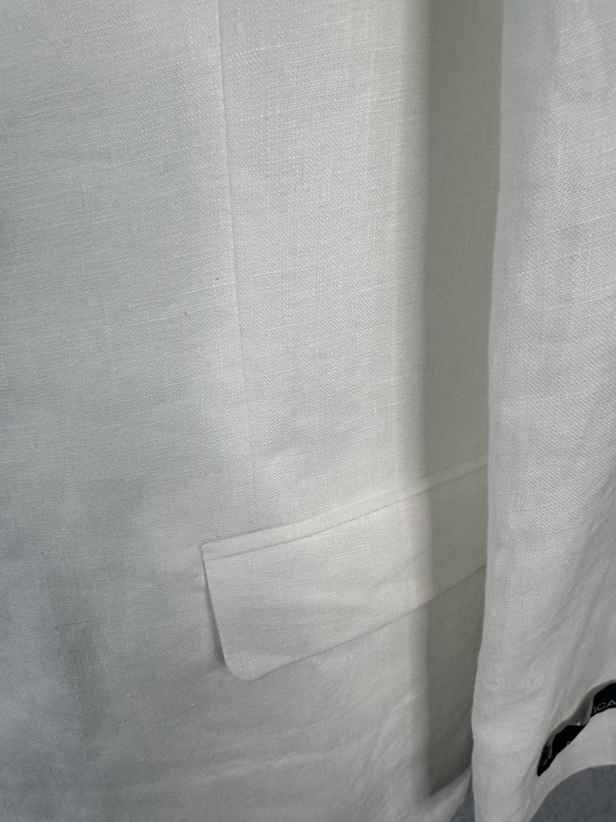 Nautica 100% Linen Blazer Mens 38S White Modern Fit Sport Coat