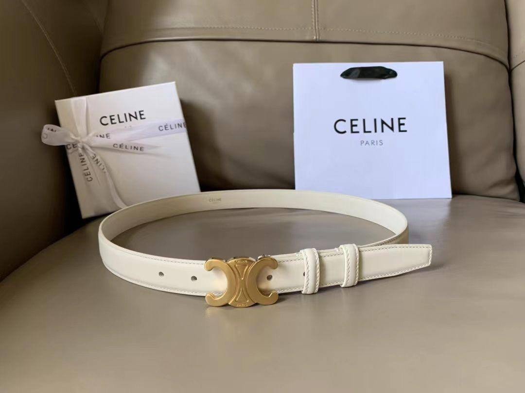 CELINE Women’s Belt Classic genuine Leather white color, size 85
