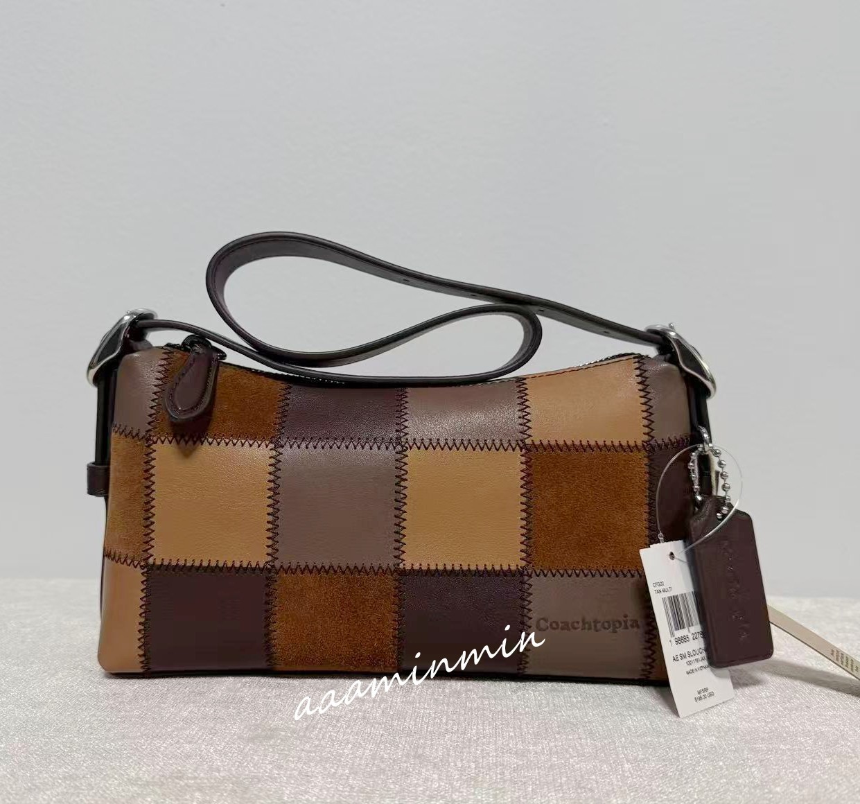 NWT Coach Alter/Ego Small Slouchy Shoulder Bag CFG00-Tan Multi