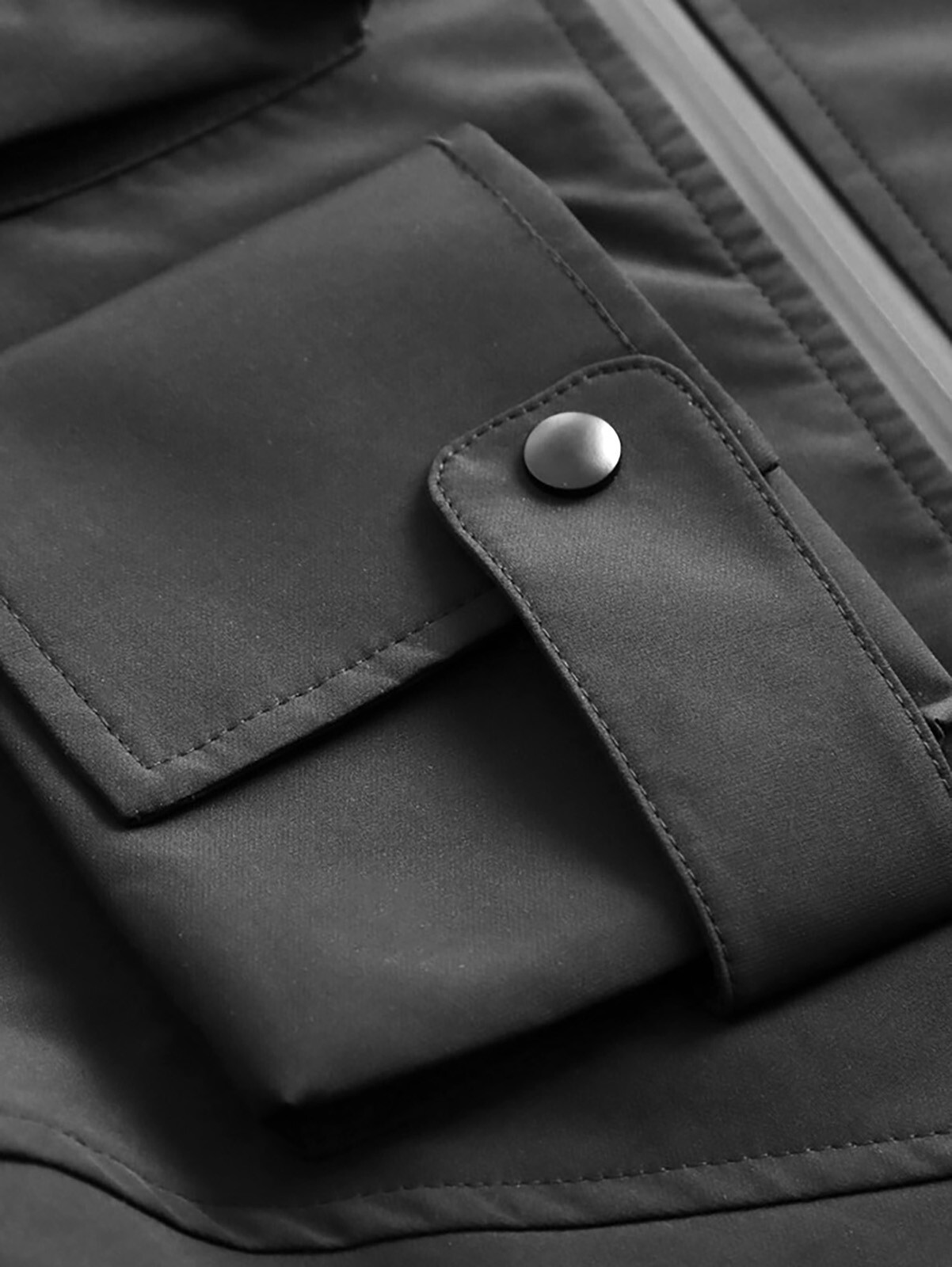 Niepce Men’s Techwear Hooded Jacket Streetwear Windbreaker Tactical Utility Coat