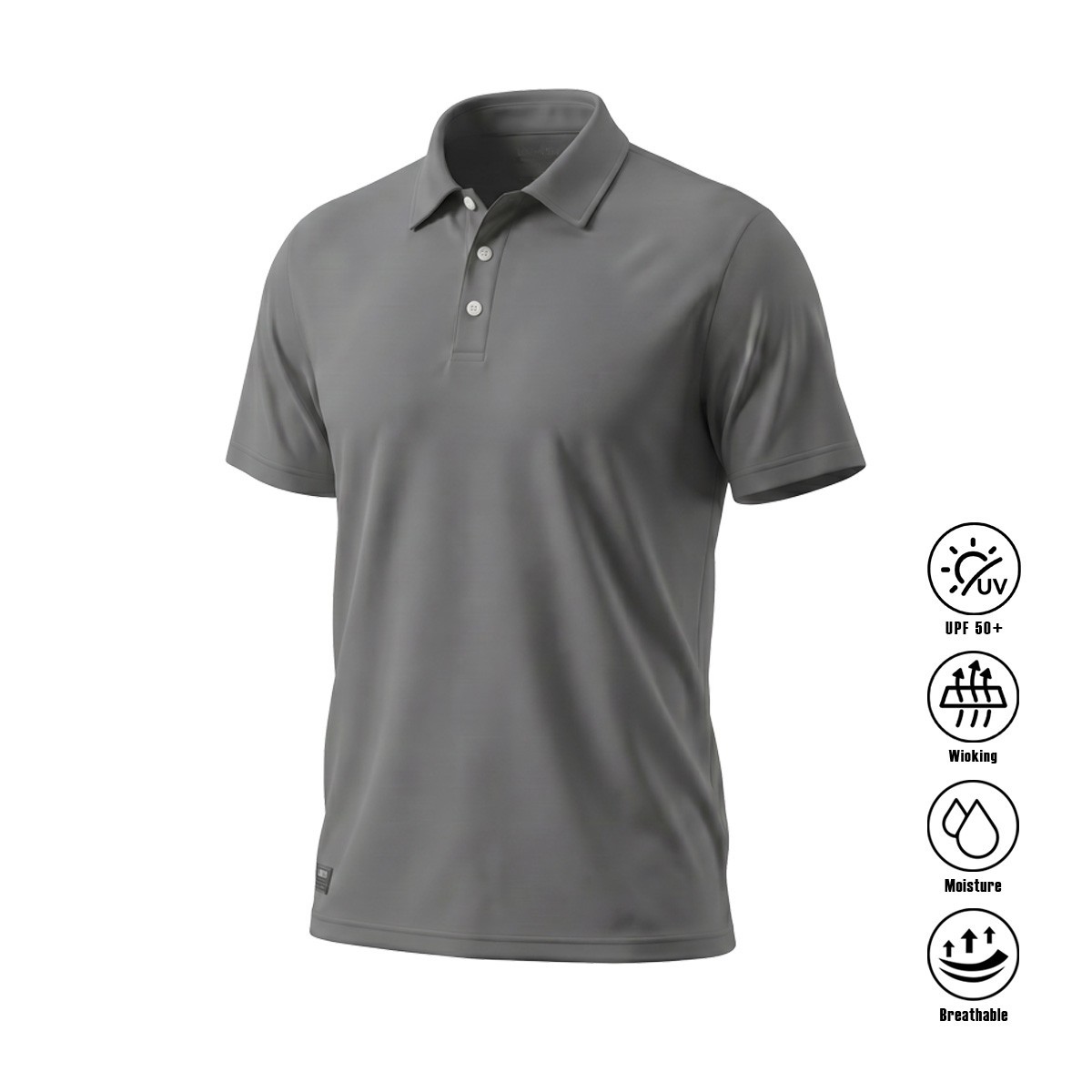 Men’s Quick Dry Polo Shirt UPF 50+ Moisture Wicking Performance Sport Golf Polo