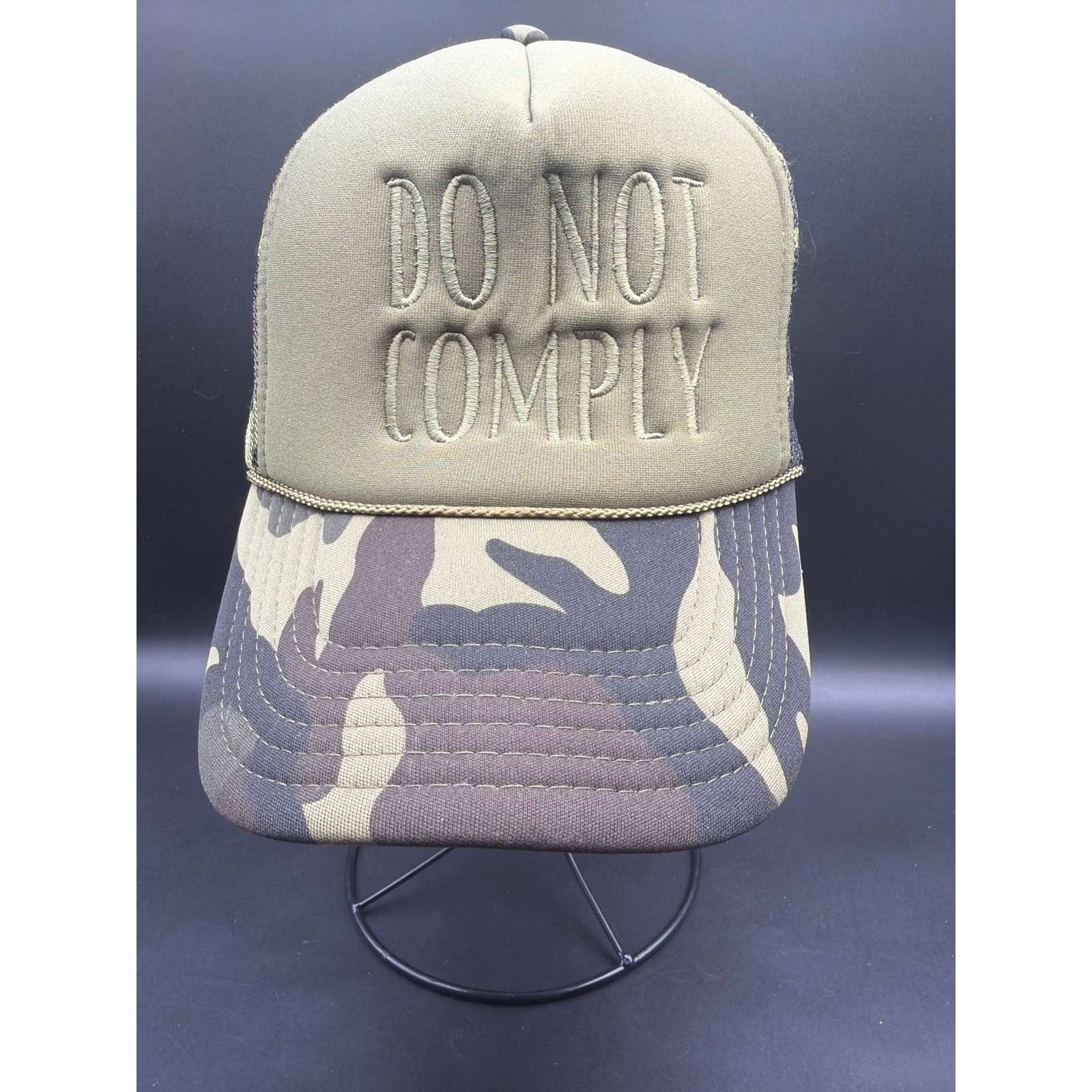 Otto DO NOT COMPLY Camo Strapback Hat Tactical Military Adjustable Cap USA