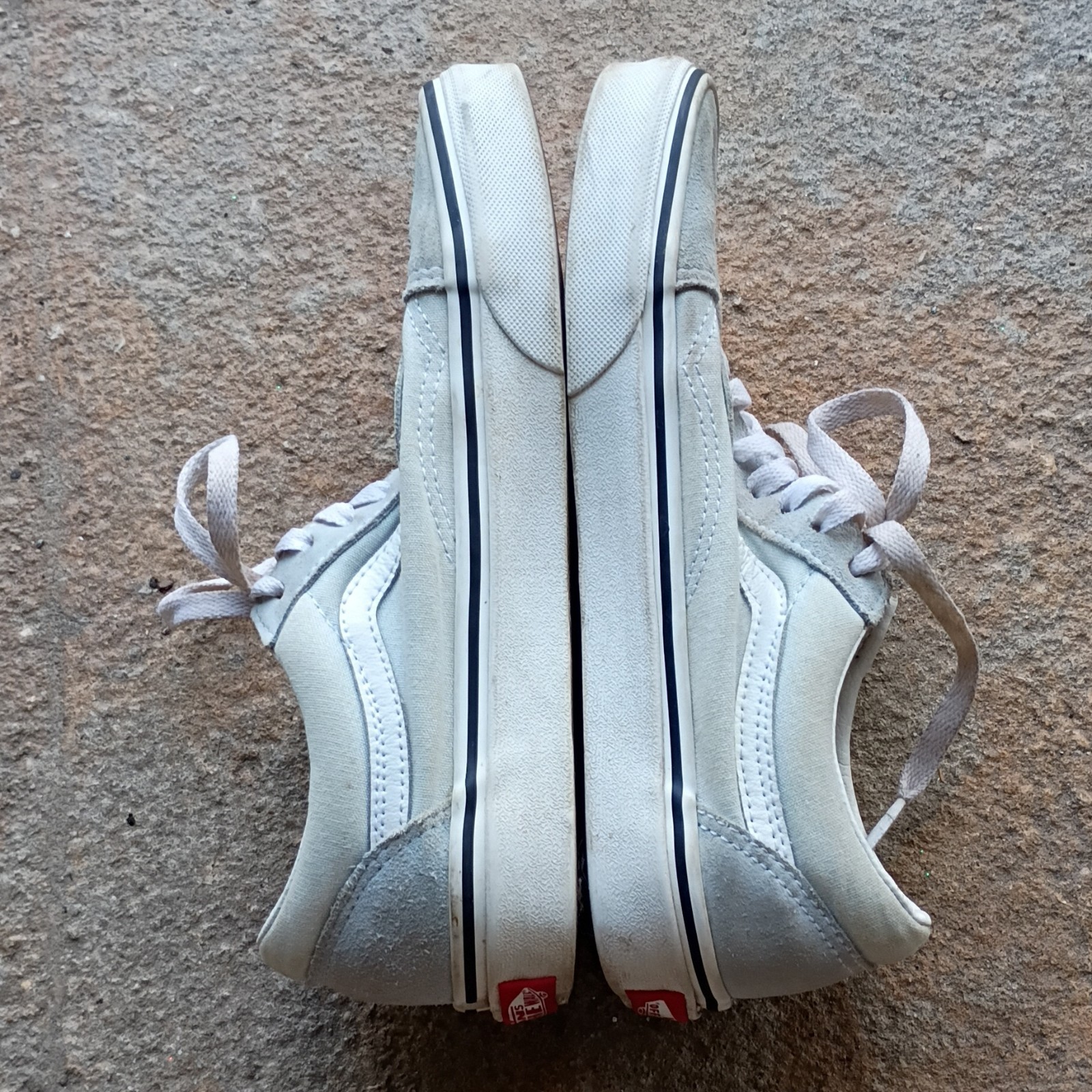 Blue and White VANS Off The Wall Size 6 Shoes Sneakers