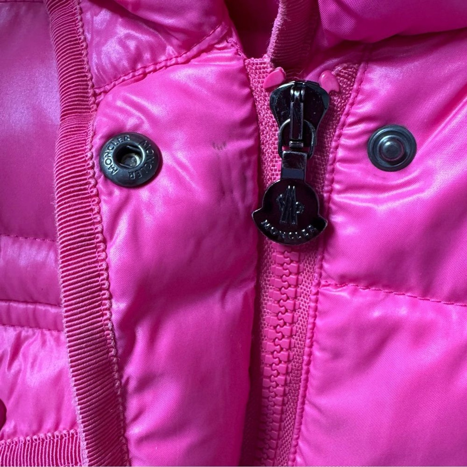 Moncler Kids Armoise Giubotto Down Winter Coat Designer Jacket Hot Pink 14