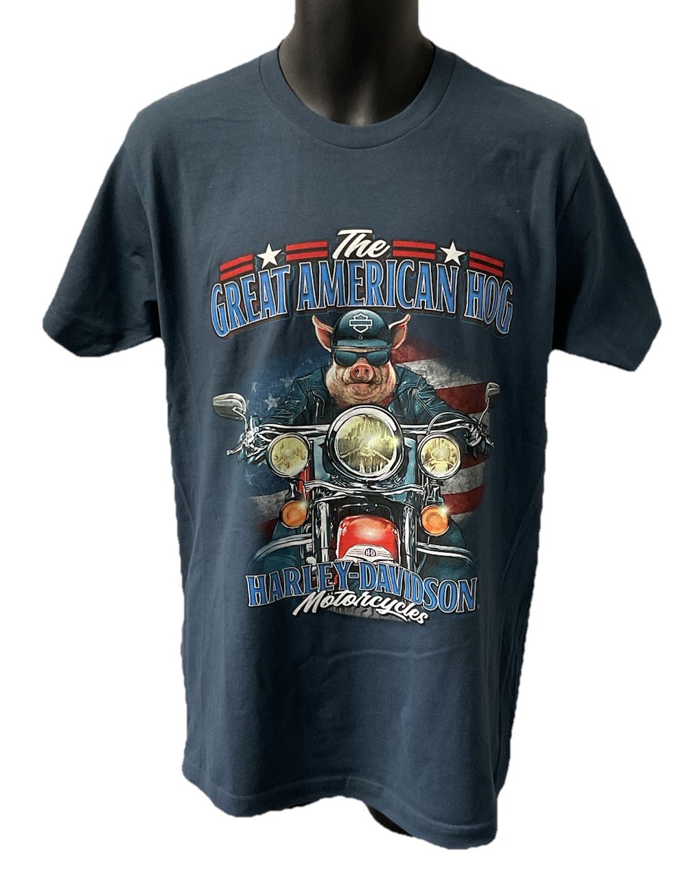 Harley Davidson Men’s American HOG Short Sleeve T-Shirt Blue 402946320